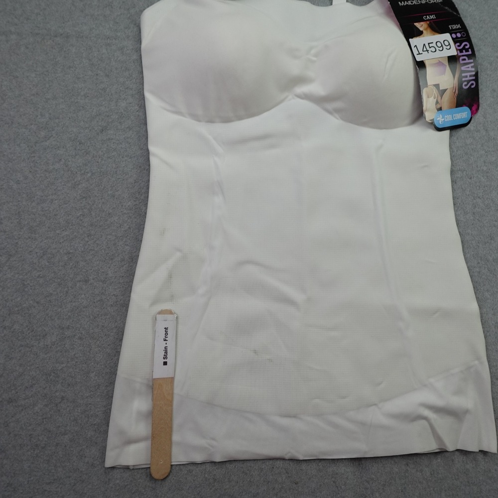 Maidenform Shapes Cami Womens M White Firm Shapewear Targeted Tummy - Picture 10 of 15